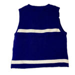 Cider Women’s Striped Knitted Cami Crop Vest Top Blue Stripes Size Medium EUC Photo 4
