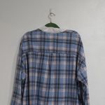 Free People  Blue Plaid Sunday Morning Sleep Shirt Sz M Photo 9