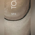 Toms Women Michelle Black Cotton Peep-Toe Platform Cork Wedge Heel Photo 5