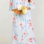 Show Me Your Mumu  Hacienda Maxi Dress Blue Pink Off-Shoulder Sundress Wedding Photo 0