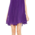 Mac Duggal NEW Size 2 Style 55951 Purple One Shoulder Chiffon A-Line Tent Dress Photo 0