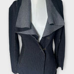 Aratta Silent Journey Drapey Asymmetrical Wrap Cardigan Navy Blue S Edgy Boho Photo 0