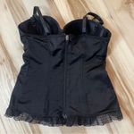 Just One Black Corset With Multicolor Design And Zip Up Back Size Large Photo 5