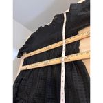 H & M Women Dress Oversized Black Boxy Loose Tiers Pleated Short Sleeve Lined Size M Photo 7