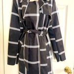 Solitaire  charcoal Gray and White Checkered Jacket Photo 0