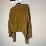 Garnet Hill Easy Linen Drape Front Cardigan Green Button Oversized Lagenlook M Photo 5