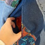 PARSLEY AND SAGE Vintage Denim Embroidered Brocade Duster Coat Blue Size 1X Photo 5