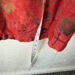 Norm Thompson Dress Vintage 90s Small Red Floral 100% Rayon Short Sleeve‎ Maxi Photo 8