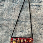 Costa Rica Pura Vida Knit Pouch Shoulder Bag w Fringe Purple Photo 0