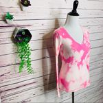 Abercrombie & Fitch Hand Dyed Pink & White Marble Tie Dye Long Sleeve T-Shirt Top Size XS Photo 4