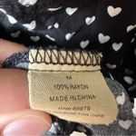 Love Note Love Notes Black Polka Dot Crop Top Short Sleeve Button Down Shirt Women's Med Photo 2