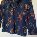 Madewell  x Warm Ruffle-Collar Top Blue Floral XSmall Photo 4