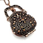 Filagree purse locket pendant necklace Photo 7