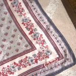 Cacharel vintage silk floral cream printed scarf rare paris designer luxury Red Photo 1