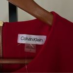 Calvin Klein Puff Sleeve Sheath Dress 3/4 Long Sleeves Red NEW Size 2 Photo 3