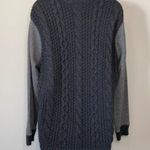 Athleta Charcoal Heather Gray Madera Sweatshirt Wool Cable Knit Sz Medium Photo 3