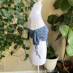 Lulus LULU’S Summer Vibes Blue Floral Print Off-the-Shoulder Crop Top | small Photo 4