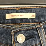 Levi's Strauss Womens 25 Wedgie Button Fly Skinny Raw Hem High Rise Dark Wash Photo 1