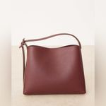 Mango  MNG burgundy matte leather buckle side handbag purse Photo 1