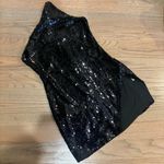 Revolve Black Sequin One Shoulder Mini Dress Photo 1