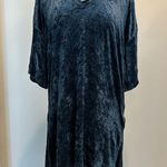 We The Free Free People blue luxe velvet oversized tunic/dress size M+ Photo 1