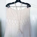 Farm Rio Dress Anthropologie Crochet Maxi Strapless Beach White XL NWT Photo 7