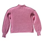 J.Crew  Cotton Blend Cable Knit Mock Neck Sweater Bright Peppermint Size Small Photo 5