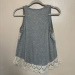 Altar'd State  Women's Tank Shirt Top‎ Sleeveless Gray White Lace Size Small Photo 1