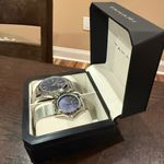 Tahari SALE  His & Her’s Silver and Blue Watch Set Photo 1