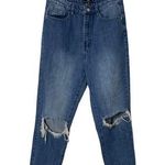 Missguided  Riot High Rise distressed mom jeans 8 Photo 0