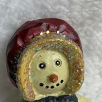 Snow Woman Winter Fun Pin Brooch Scarf Bonnet Mother Granny Christmas Photo 3