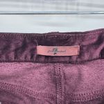 7 For All Mankind  Velvet‎ Pants Burgundy High Rise Cropped Size 30 Photo 2