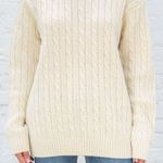 Brandy Melville Winona Heavy Wool Cable Knit Sweater Photo 1