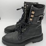 IRO  Jaudie black leather combat boots size EU 38 Photo 0