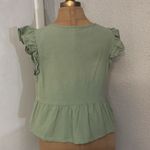 SheIn  Soleia Ruffle Trim Sleeveless Peplum Crop Top S Coquette Boho NEW No Tag Photo 2