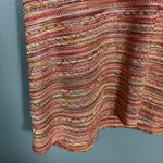 Allison Daley  Women's Orange Earth Tones Knit Top - Size XL - Textured Stripes Photo 2