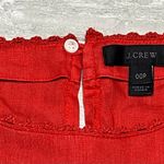 J.Crew Top Womens Size 00 Petite Linen Tunic Red Photo 2