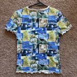 Social Collision Hot Topic Renaissance Art Collage Tshirt Top Shirt Tee Women XS Blue Photo 6