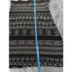 bebe Black And Gray Geometric‎ Pattern Sleeveless Halter Dress Size XL datenight Photo 6