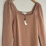 EXPRESS NEW  x Negin Mirsalehi Puff Sleeve Knit Dress Long Sleeve Minimalist Photo 3