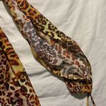 LITA by Ciera womens small cheetah swirl silk shirt dress cute lux mini open sle Black Photo 11