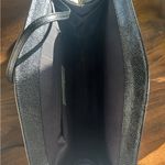 Vintage 90 Purse Green Mountain Black Textured Leather Structured Bag USA Clutch Photo 4