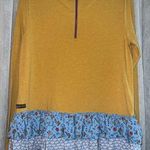 Matilda Jane  Ruffle Weekend Vibes Top Size Medium Goldenrod NWOT Photo 3