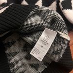 Farm Rio  Heart Deco Knit Sweater Black & White Medium Photo 4