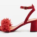 Topshop NEW Burgundy Doodle Heels Photo 3