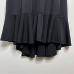 LuLaRoe Black Maurine Dress Lace Bell Sleeves Size Medium Ruffle Hem Witch Goth Photo 2