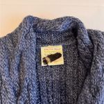 Kilronan Knits Merino Wool Cable Knit Sweater Vest L Made in Ireland Blue Size L Photo 4