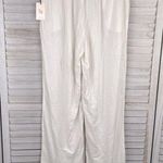 Sincerely Jules  Linen Blend Boho Wide Leg Pants Cream-Large Photo 2