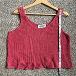 Absolutely  Cotton Pink Crop Top Oversized Casual Spring Summer Medium Photo 5