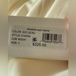 Milly Monroe Cady Pants Ecru Waist Tie Detail Lined Revolve NWT Size 0 MSRP $325 Photo 8